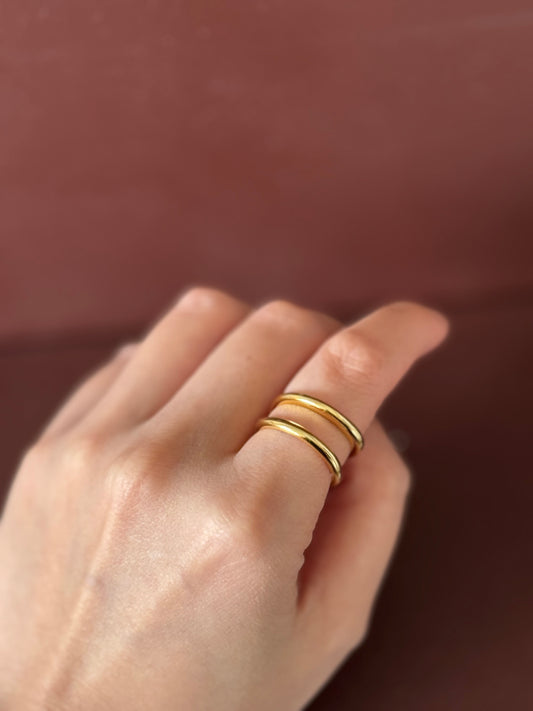 ISABEL Double Ring - ASH MOLLIE STUDIO