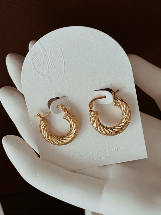 THALIA French Twisted Hoop Earrings