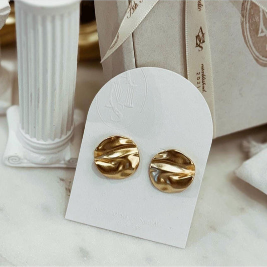 Gold plated sterling silver statement earrings