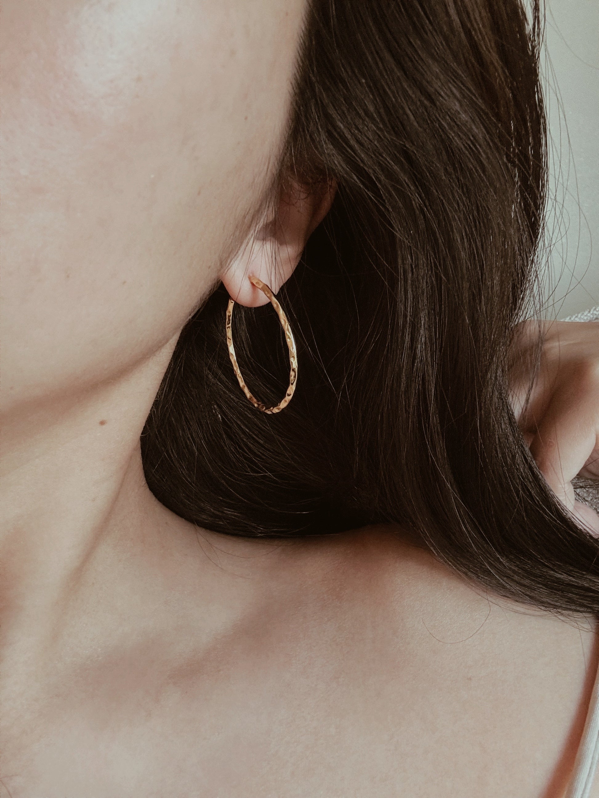 AMS Classy Gold Hoop Earrings