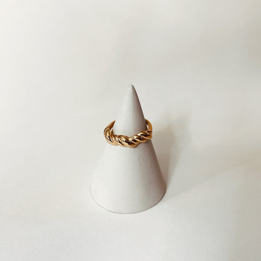 AMS Gold French Vintage Statement Ring 