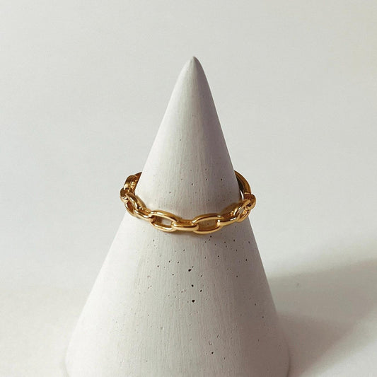 AMS Gold Chain Ring