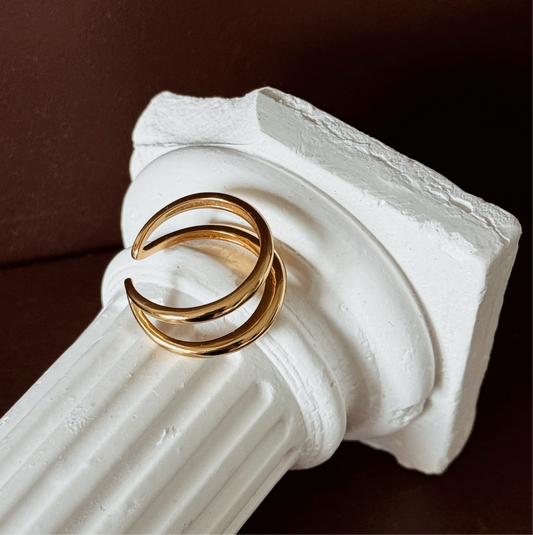ISABEL Double Ring - ASH MOLLIE STUDIO