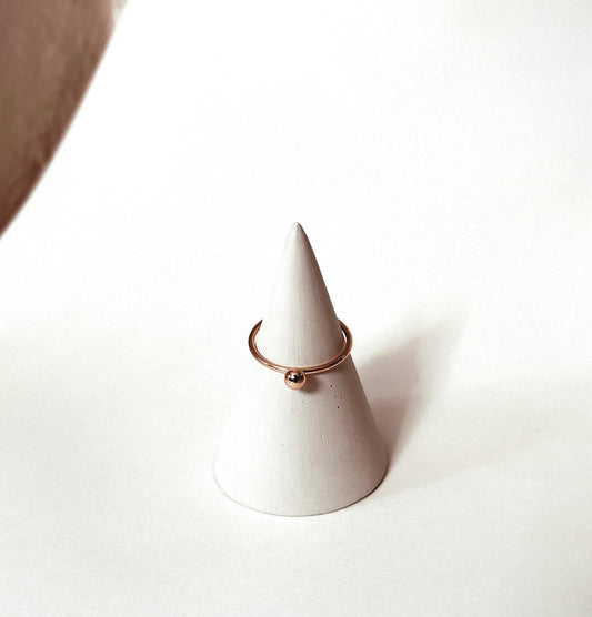 ASTRAEA Simple Ring with Bead Statment Ring